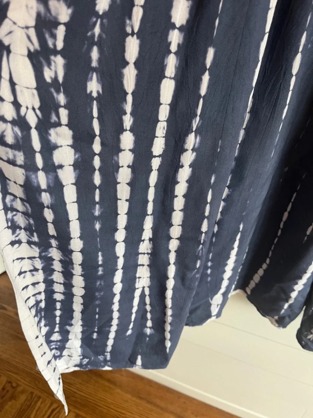 Raviya Navy & White Tie-Dye V-Neck Midi Dress Coverup NWT Size Small